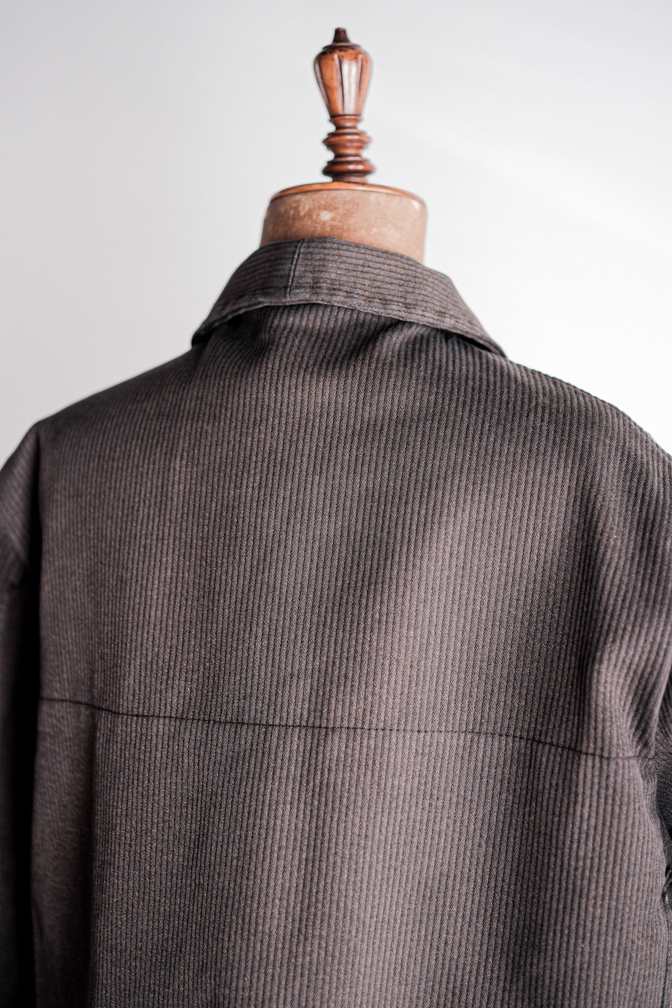 [~ 50 년대] 프랑스 빈티지 브라운 면화 피크 사냥 재킷