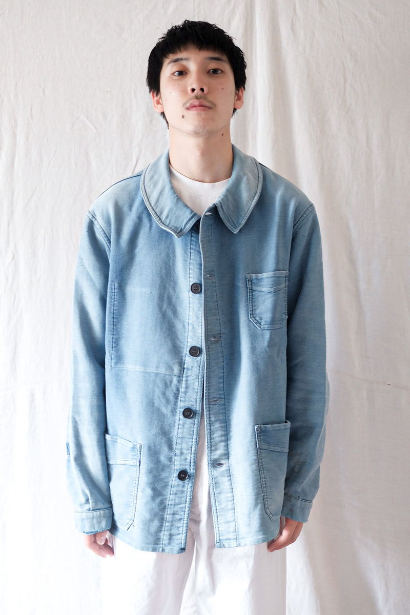 [~ 40's] แจ็คเก็ตงาน Moleskin ของ French Vintage Blue Work