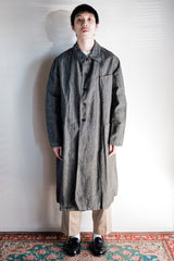 [~ 40's] French Vintage Black Chambray Atelier Coat "Dead Stock"
