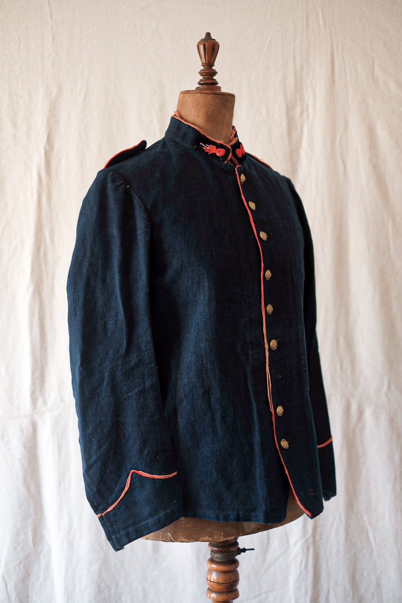 【~10's】French Vintage Indigo Metis Fireman Jacket
