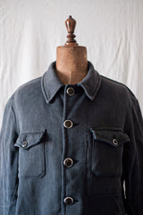 【~50's】French Vintage Gray Cotton Pique Hunting Jacket