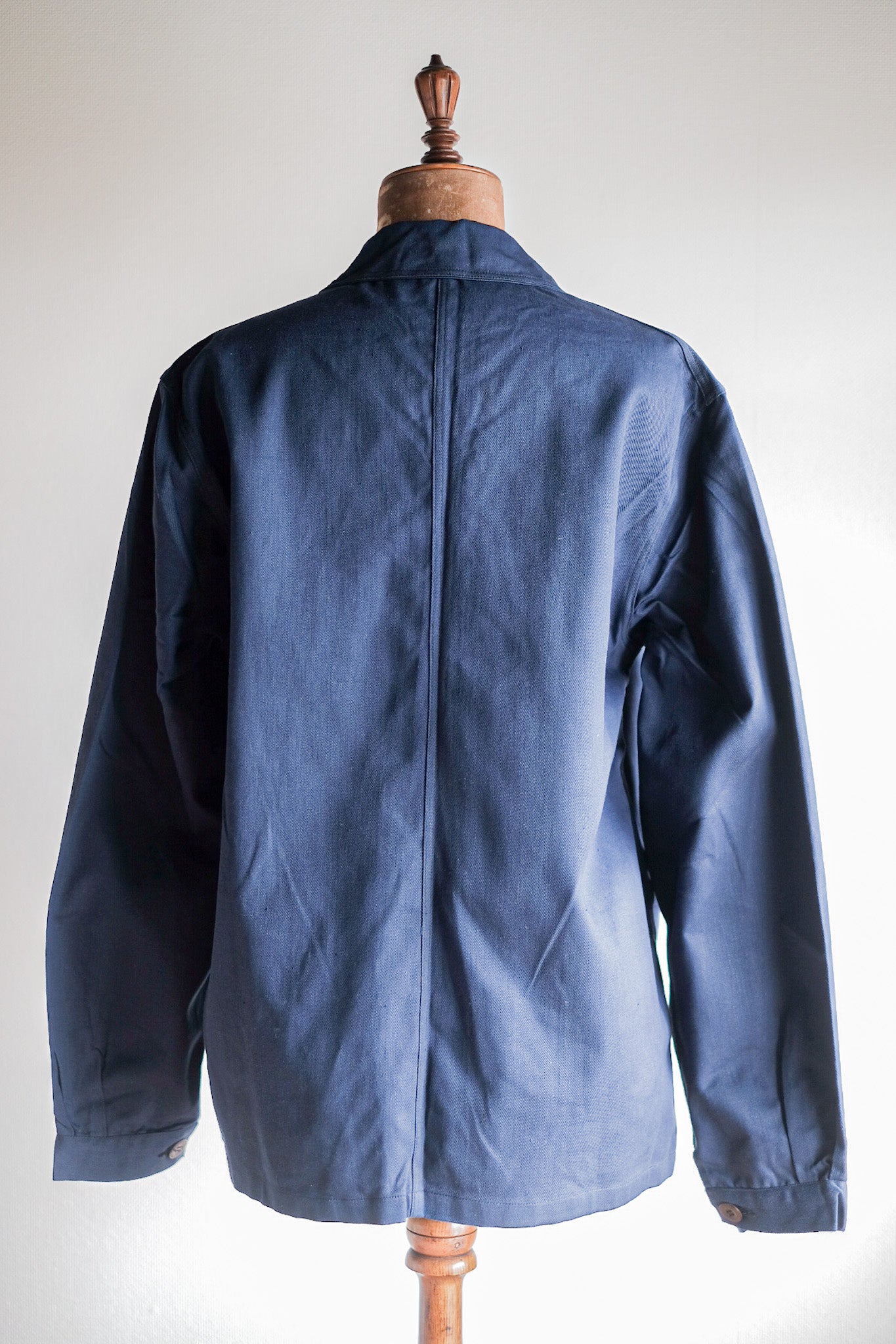【~50's】French Vintage Blue Cotton Twill Work Jacket "Dead Stock"