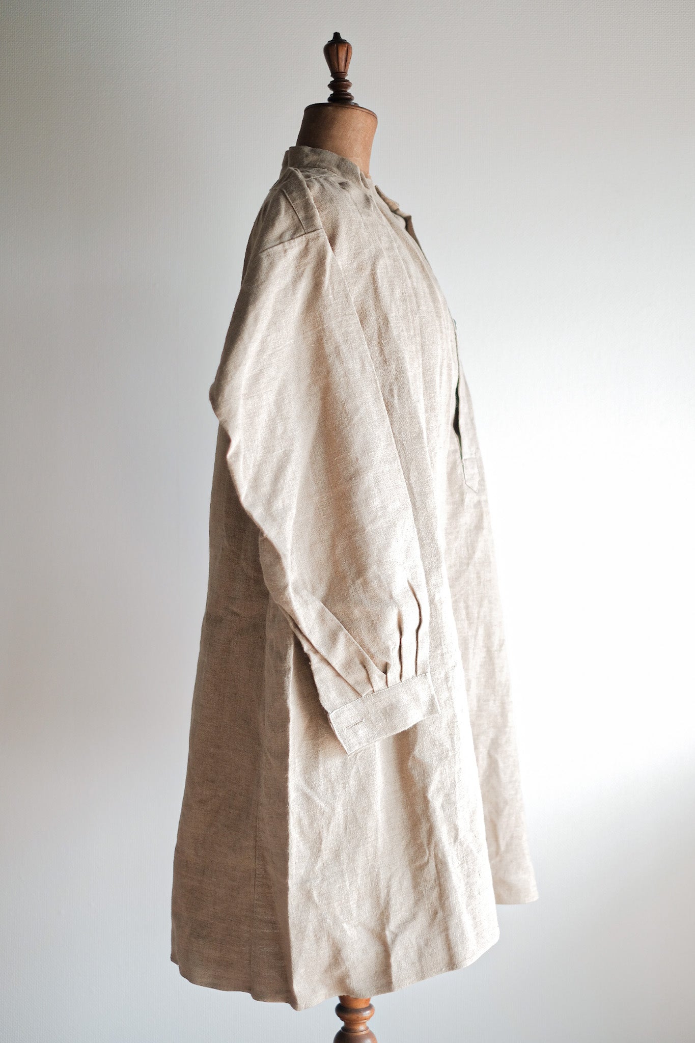 ［~50's］French Army Bourgeron Linen Smock Hospital Military "Dead Stock"