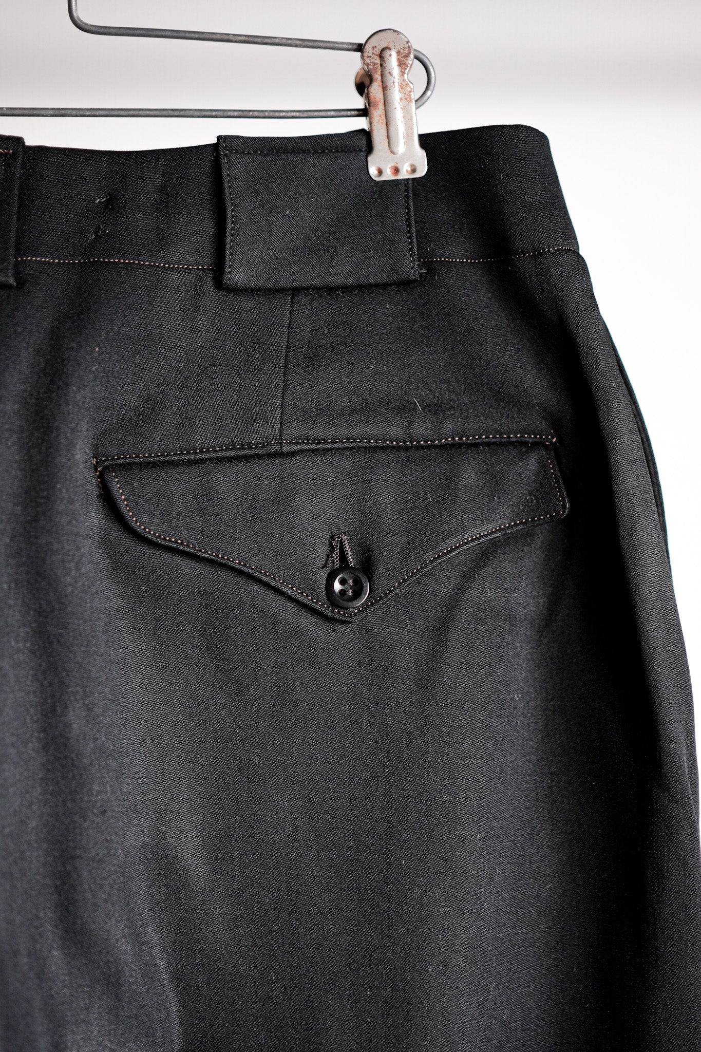 ［~40's］French Vintage Black Wool Trousers