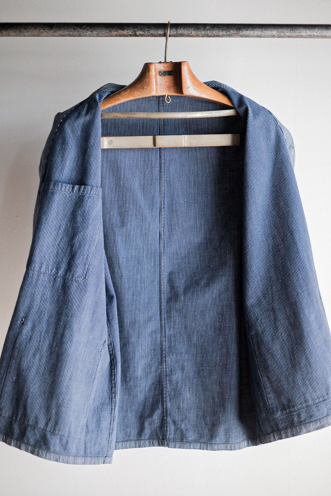 ［~50's］French Vintage Cotton Striped Work Jacket "CGT"