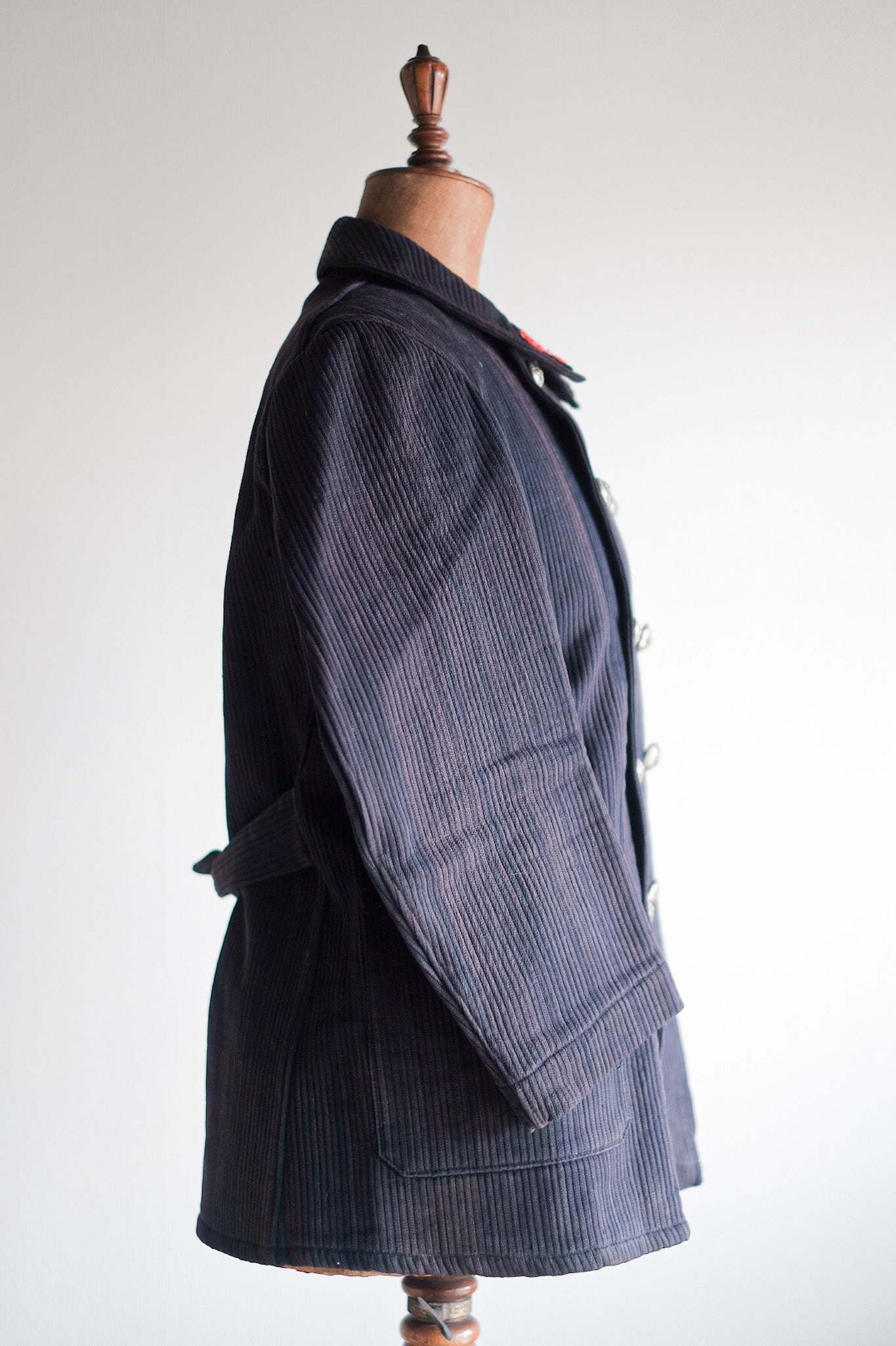 ［~30's］French Vintage Cotton Pique Double Breasted Fireman Jacket