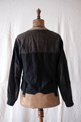 【~30's】French Vintage Brown Corduroy Gilet Jacket