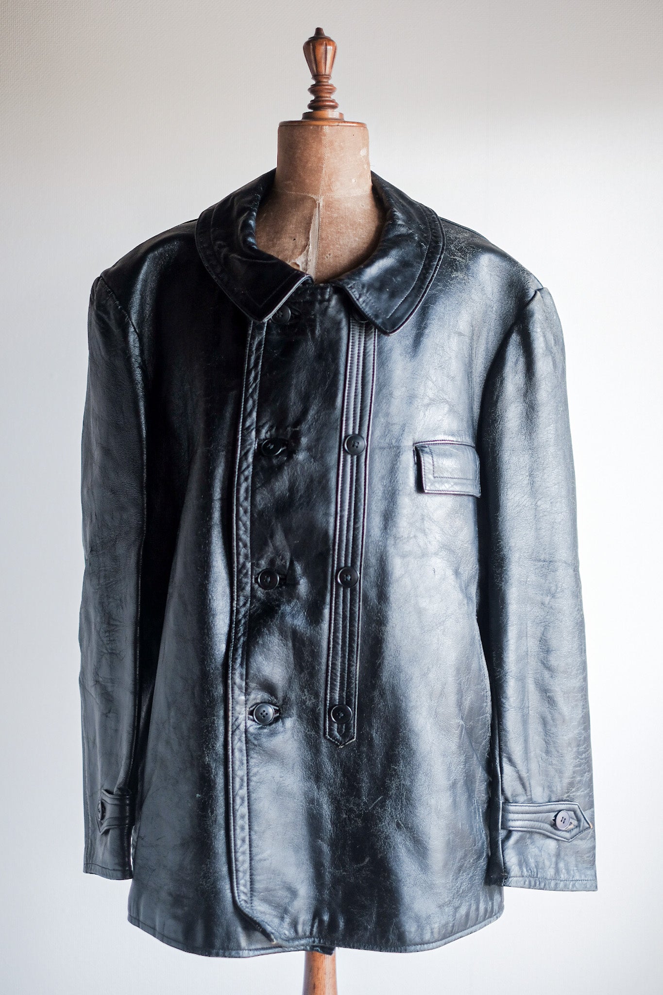 60's] French Vintage Le Corbusier Leather Work Jacket