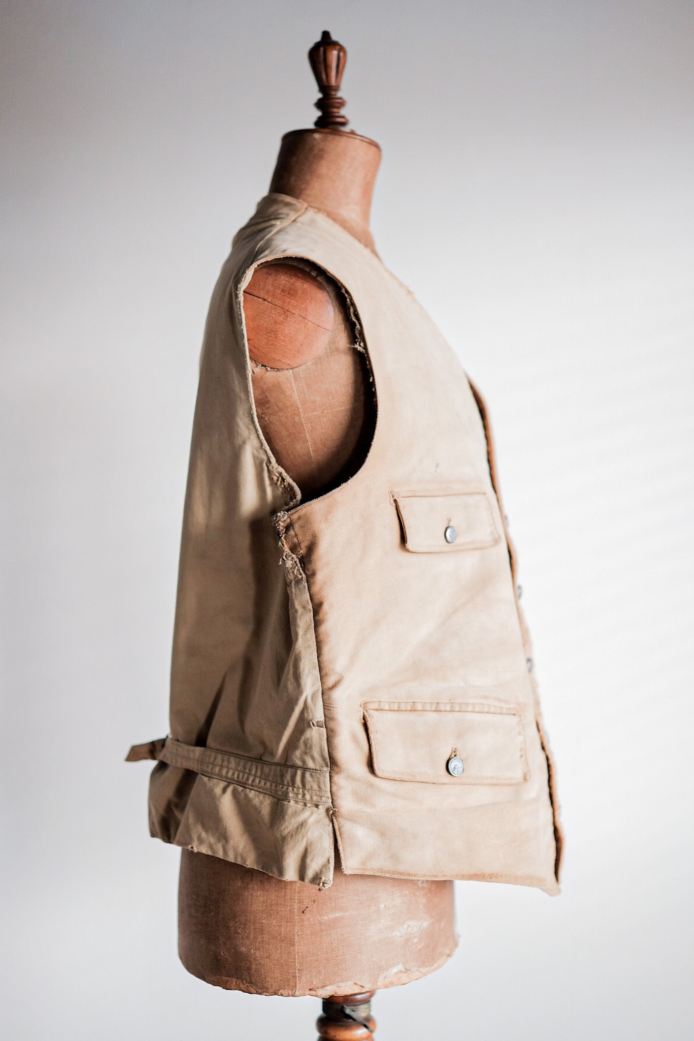 ［~30's］French Vintage Moleskin Hunting Gilet