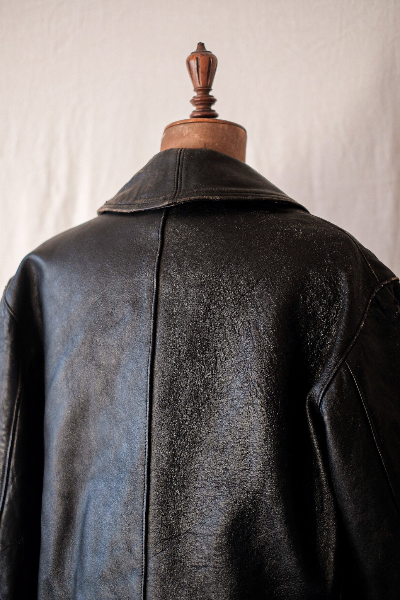 [~ 60 년대] 프랑스 빈티지 LE Corbusier 가죽 작업 재킷