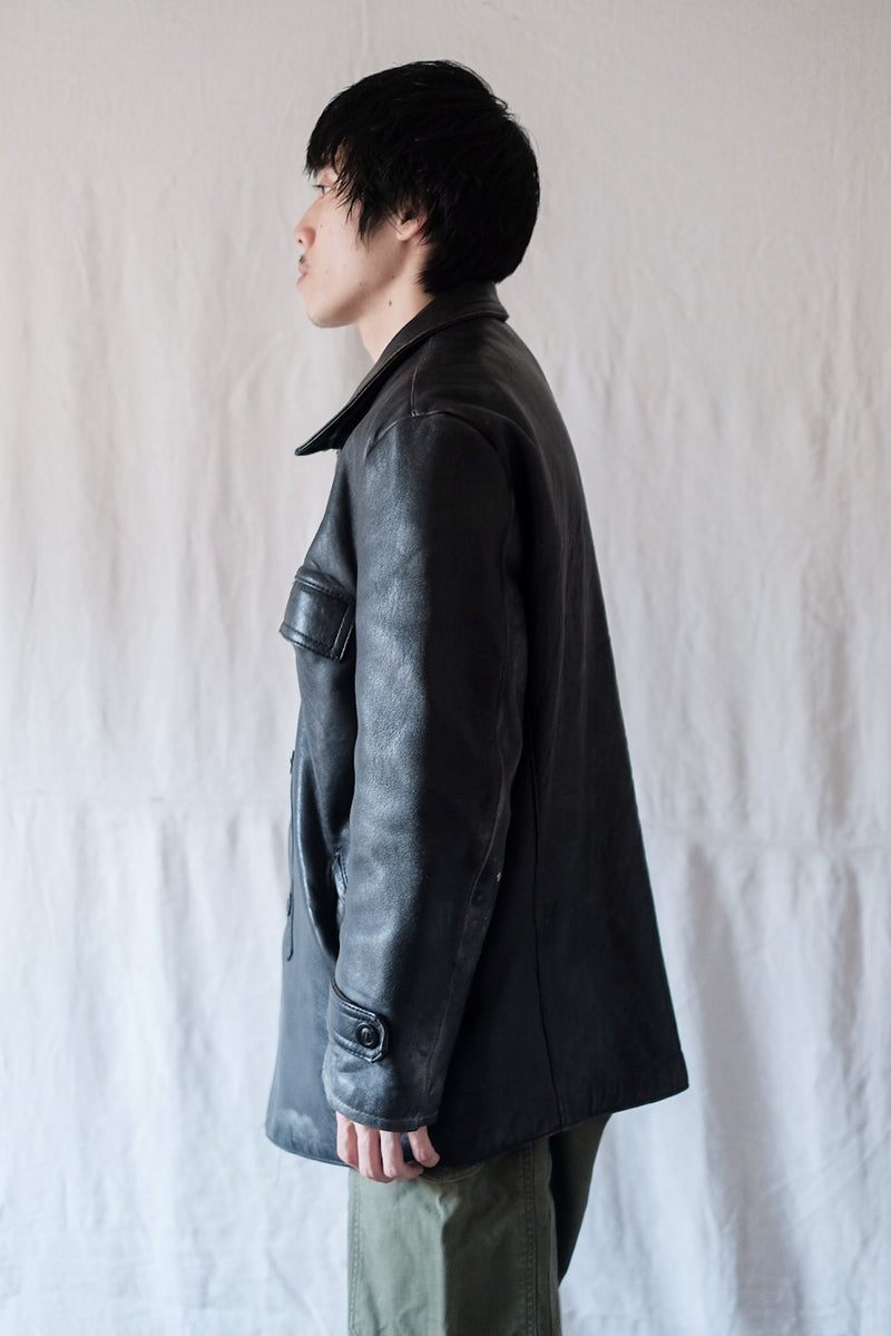 60's】French Vintage Le Corbusier Leather Work Jacket – VIEUX ET