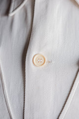 【~30's】French Vintage White Cotton Twill Colonial Jacket