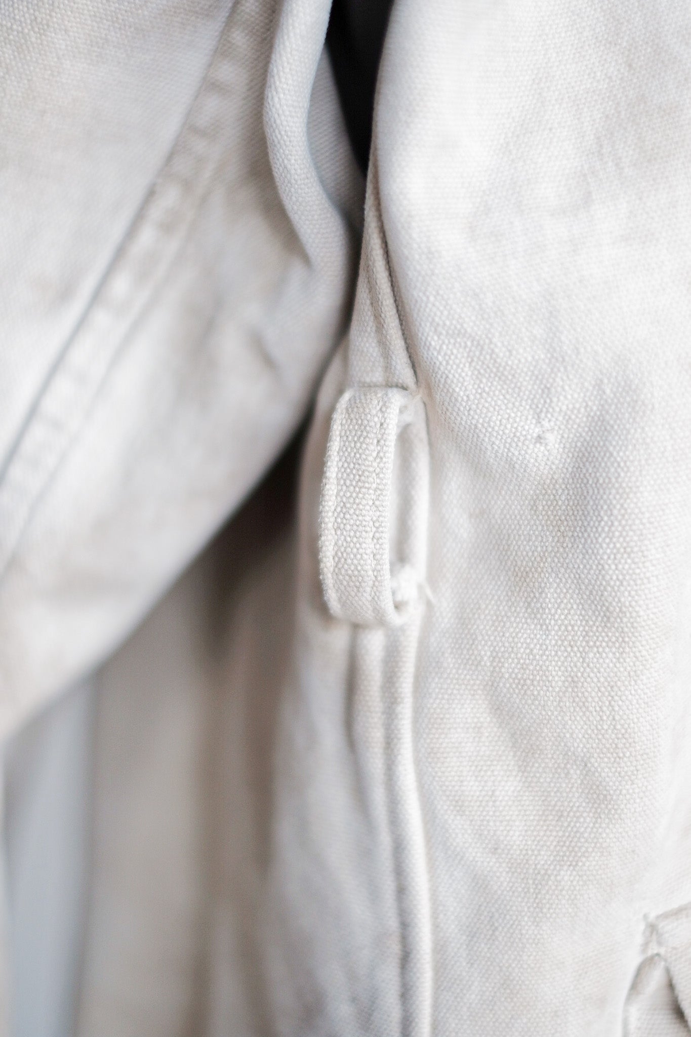 [~ 50's] แจ็คเก็ตผ้าใบผ้าฝ้ายสีขาววินเทจวินเทจ