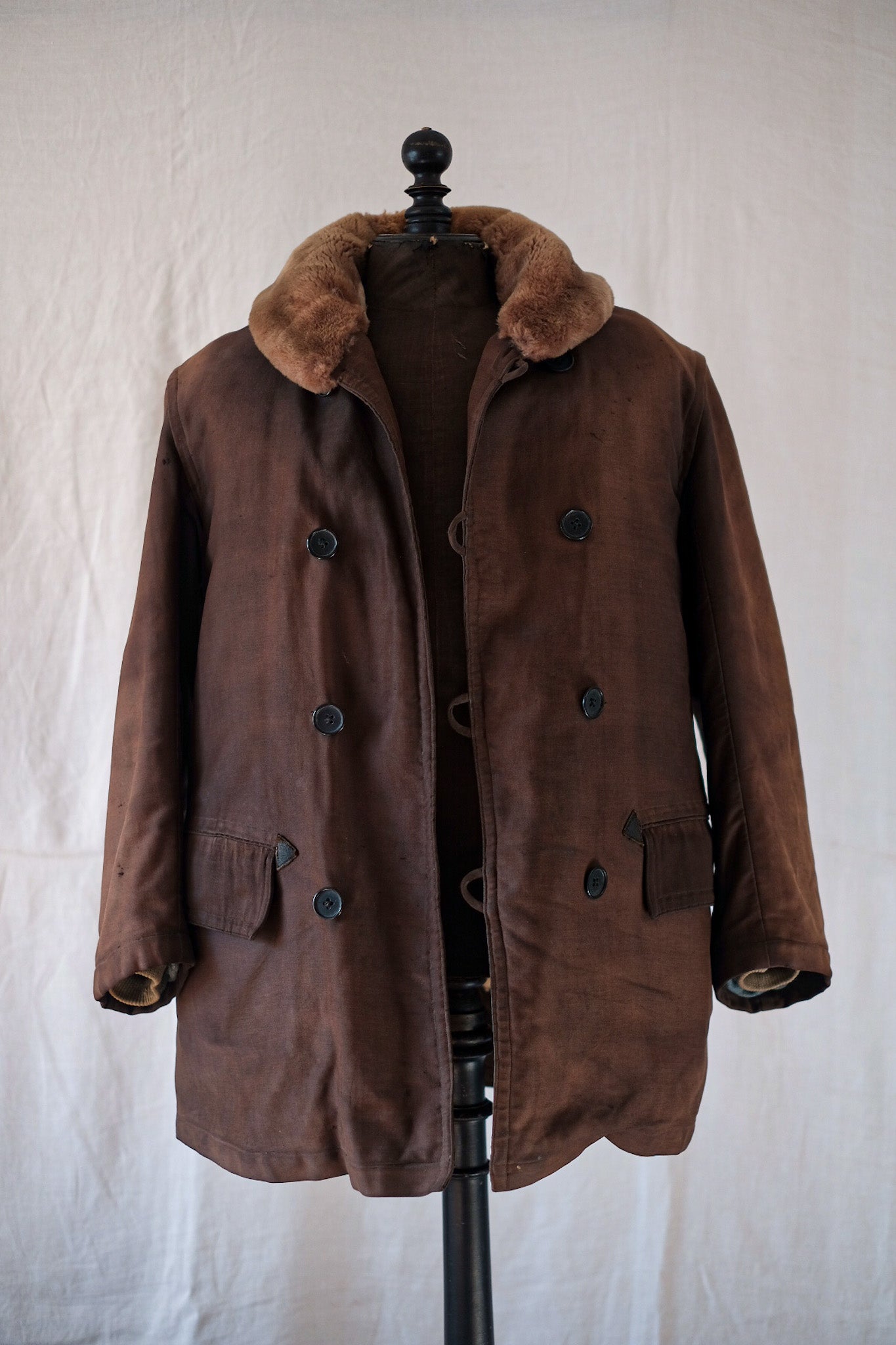 [~ 40's] Canadian Vintage Brown Moleskin Fur Coat