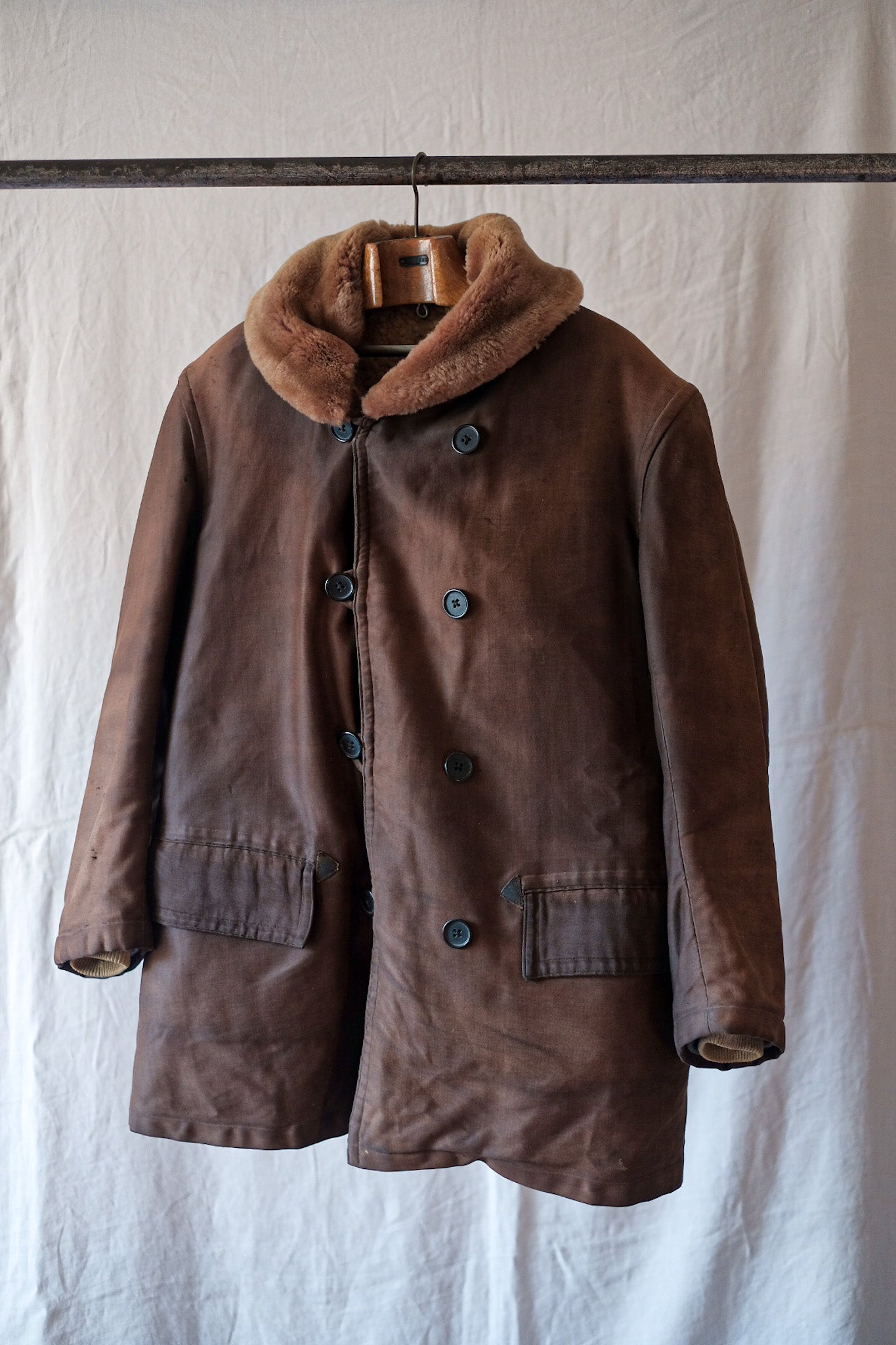 [~ 40's] Canadian Vintage Brown Moleskin Fur Coat