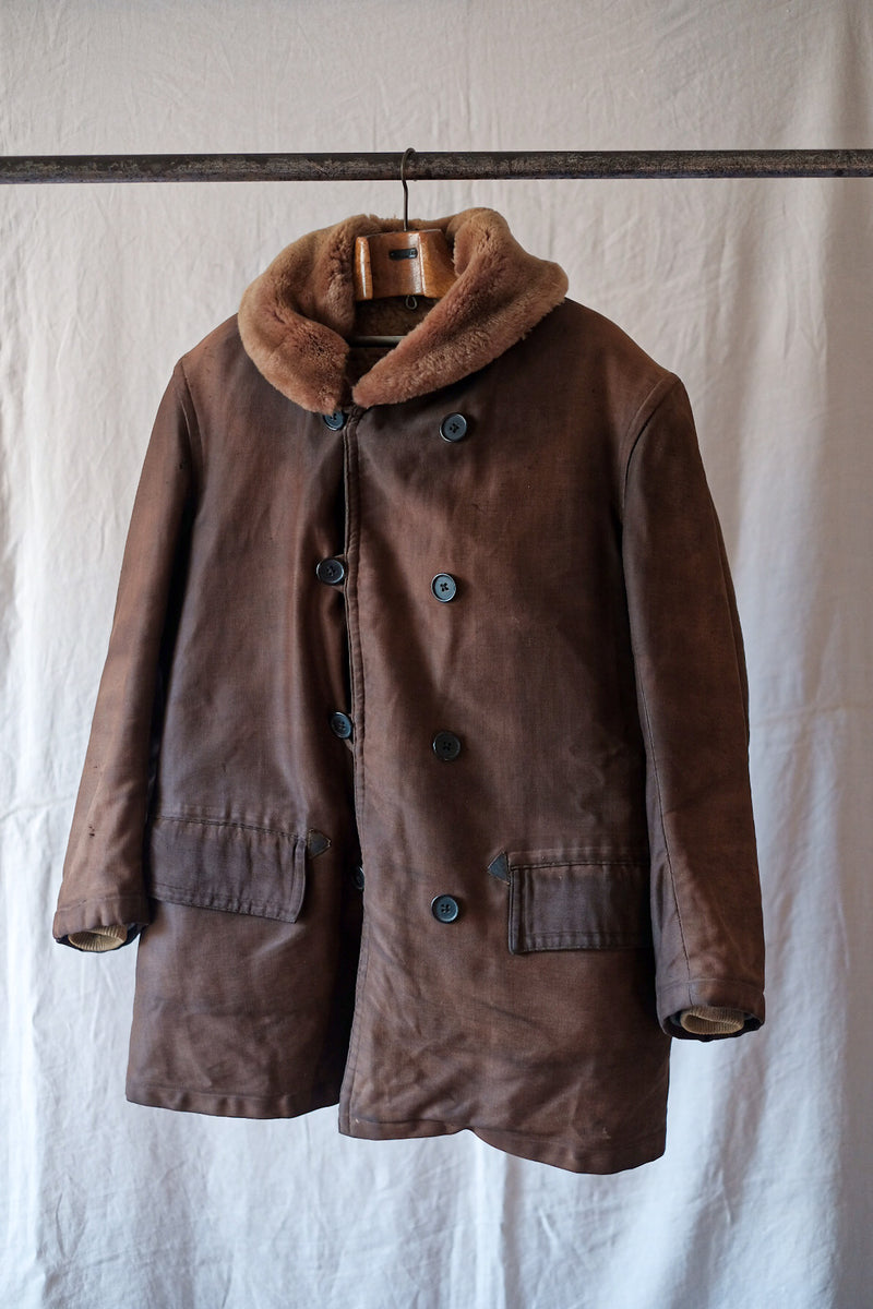 【~40's】Canadian Vintage Brown Moleskin Fur Coat