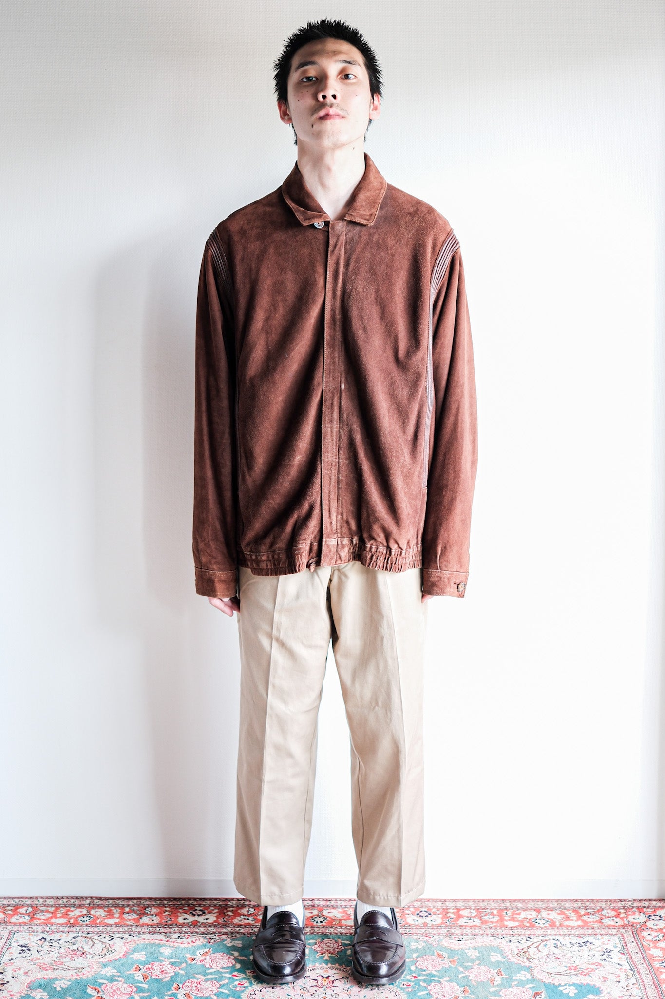 ［~80’s］Old LOEWE Brown Suede Leather Jacket
