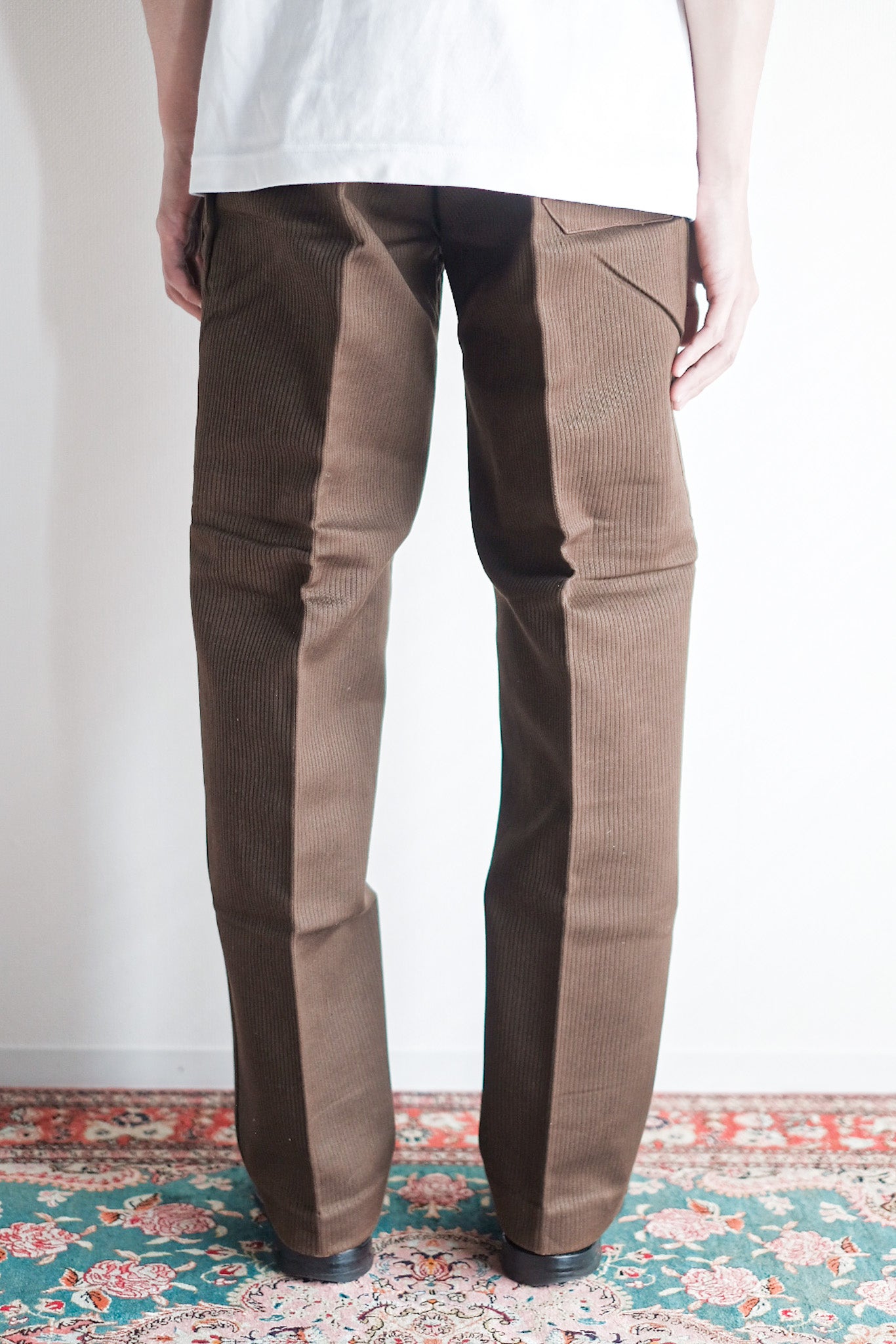 ［~50's］French Vintage Brown Cotton Pique Work Pants "Dead Stock"