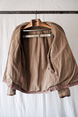 [~ 30's] ผ้าใบผ้าใบผ้าใบวินเทจฝรั่งเศสทำกลับบ้านแจ็คเก็ตทำงาน