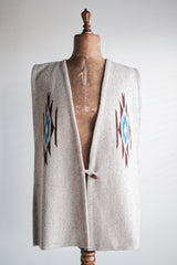 [~ 40's] เสื้อกั๊กผ้าขนสัตว์ Chimayo ของ Ortega Vintage