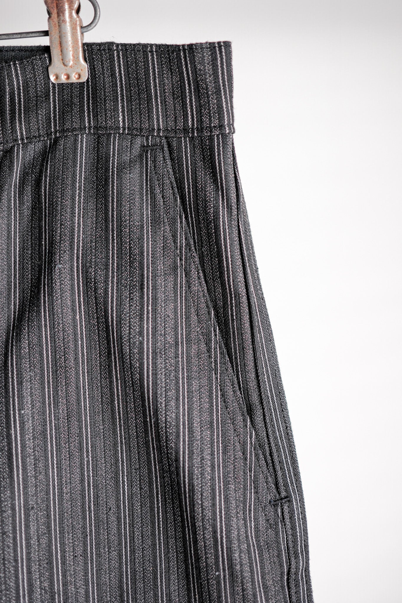 ［~50's］French Vintage Cotton Striped Work Pants "CREPIER" "Dead Stock"
