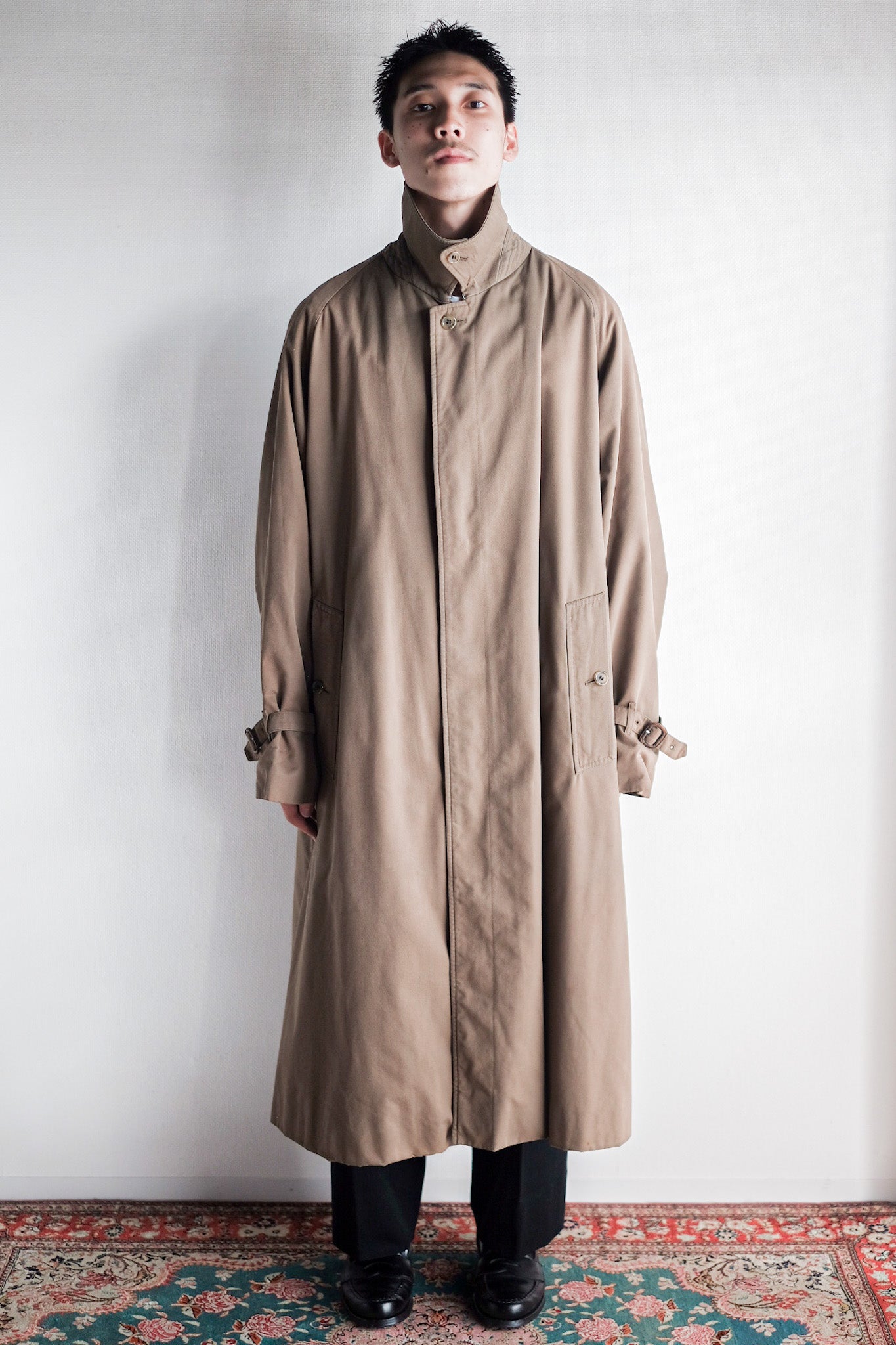 [~ 70's] Vintage Burberry's Single Single RagLan Rider COAT with Liner "Jens Sorensen & Co.