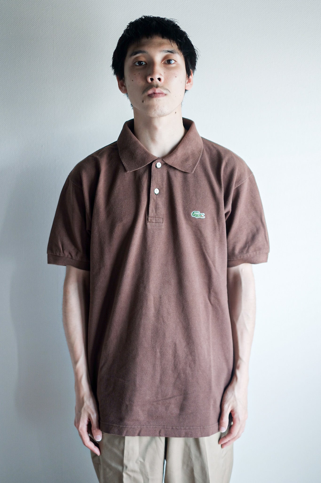 ［~80's］CHEMISE LACOSTE S/S Polo Shirt Size.6 "Brown"