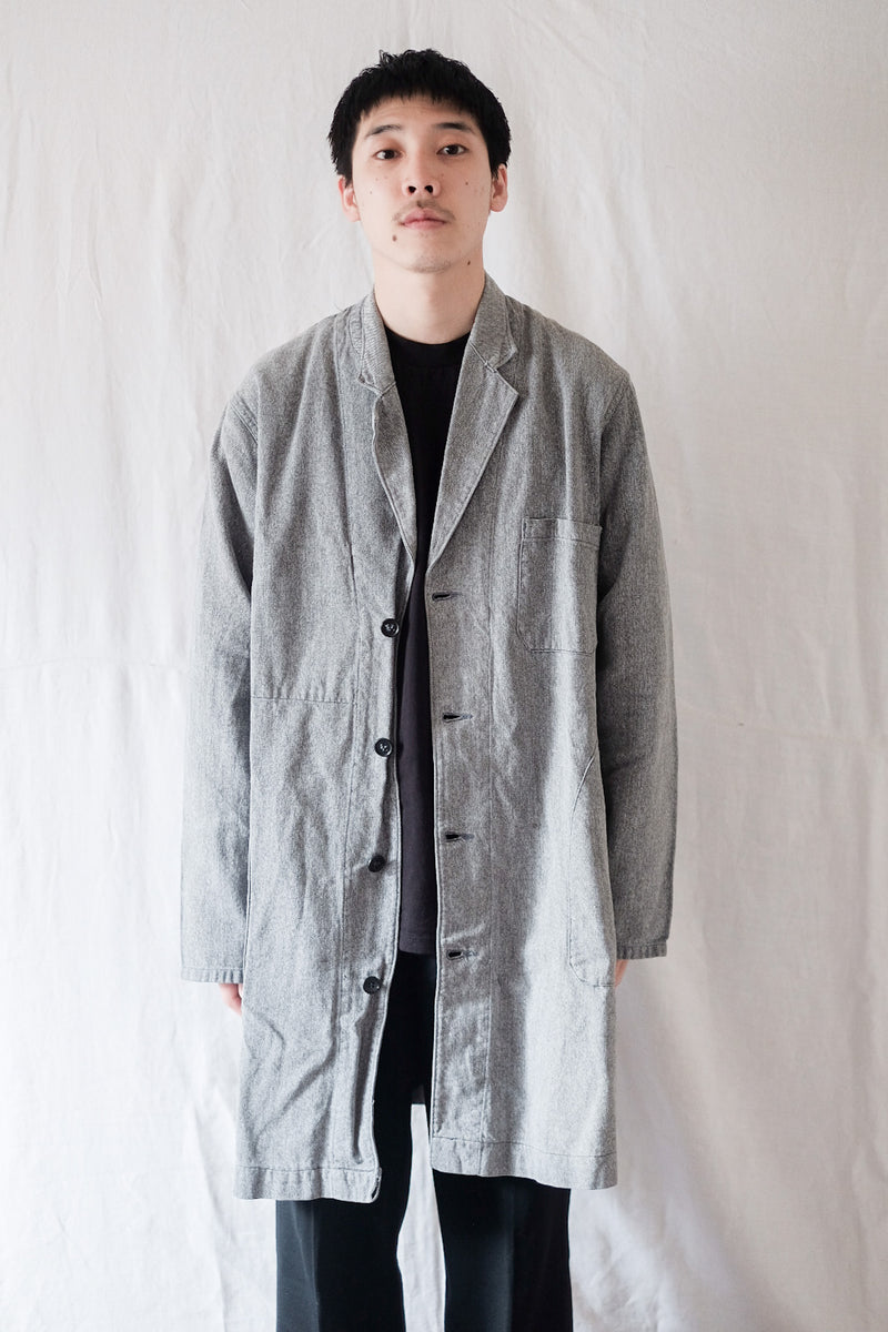 [~ 50's] French Vintage Black Chambray Atelier Coat "Adolphe Lafont"
