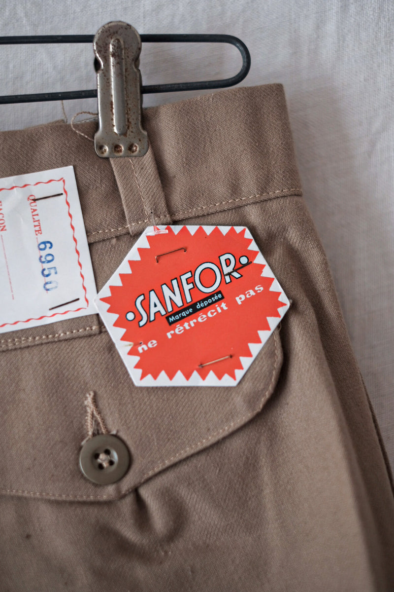 [~ 50's] กางเกงขาสั้น Chino Vintage French "Dead Stock"