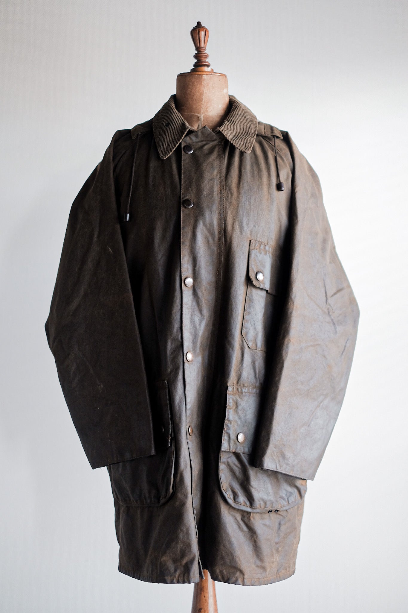 ［~80's］Vintage Barbour "SOLWAY ZIPPER" With Hood 2 Crest Size.40