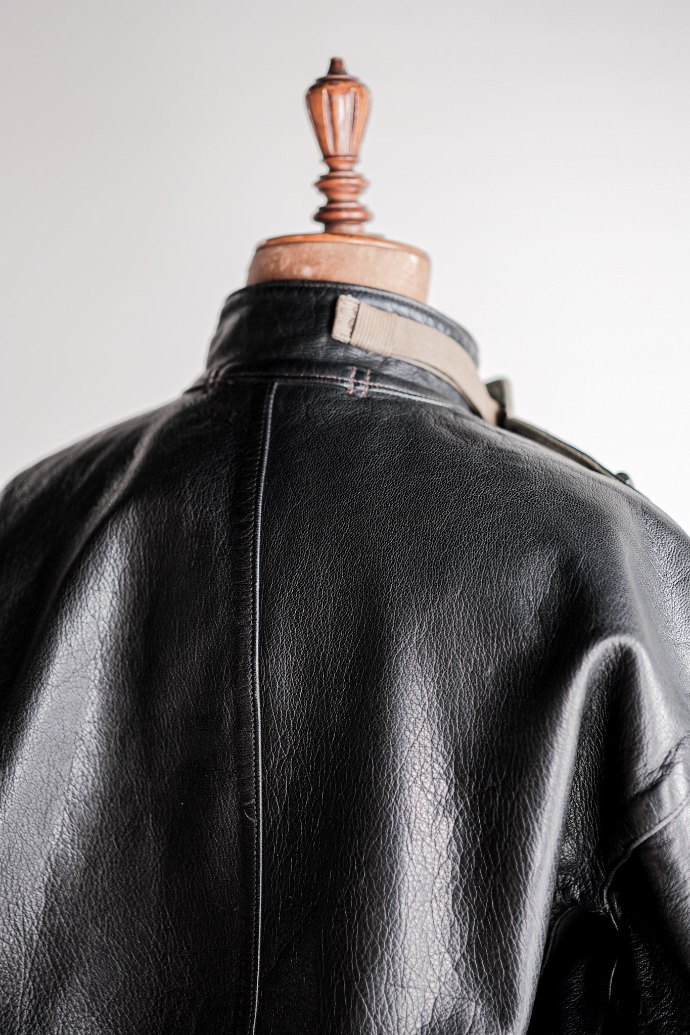 【~50's】Swedish Army Dispatch Rider Leather Motorcycle Jacket