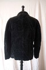 [~ 40's] Veste de gardien de chasse vintage en velours noire vintage