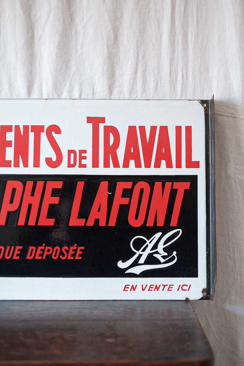 【~50's】French Vintage Enamel Plate "Adolphe Lafont"