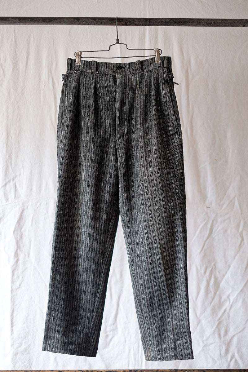 【~40's】French Vintage Wool Striped Work Pant