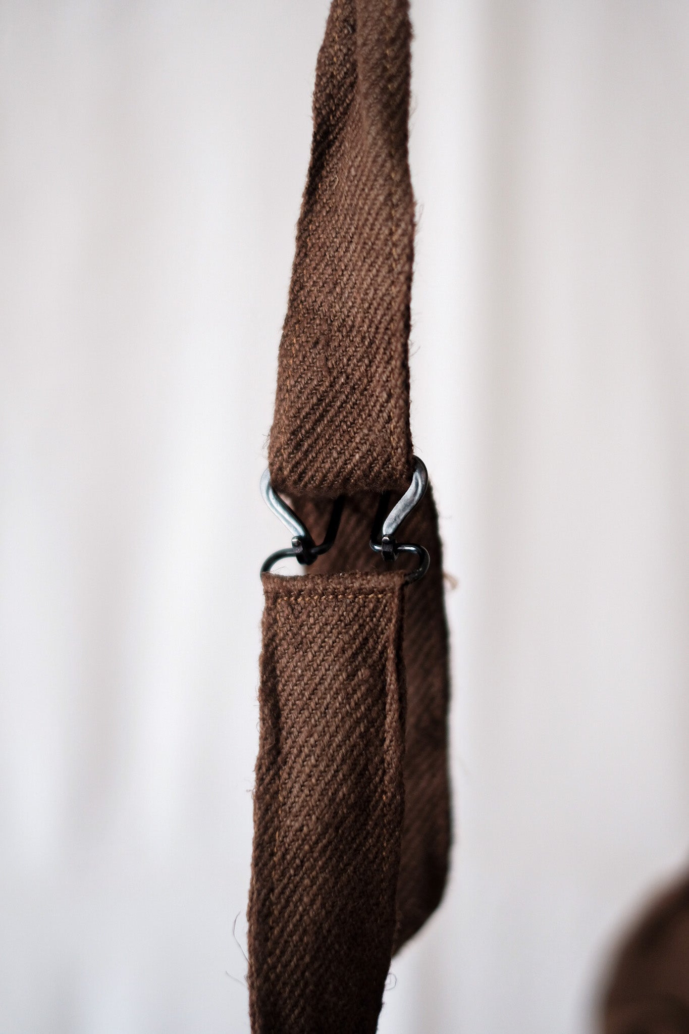 [~ 40's] กระเป๋าผ้าลินินสีน้ำตาลของกองทัพฝรั่งเศส "Dead Stock"