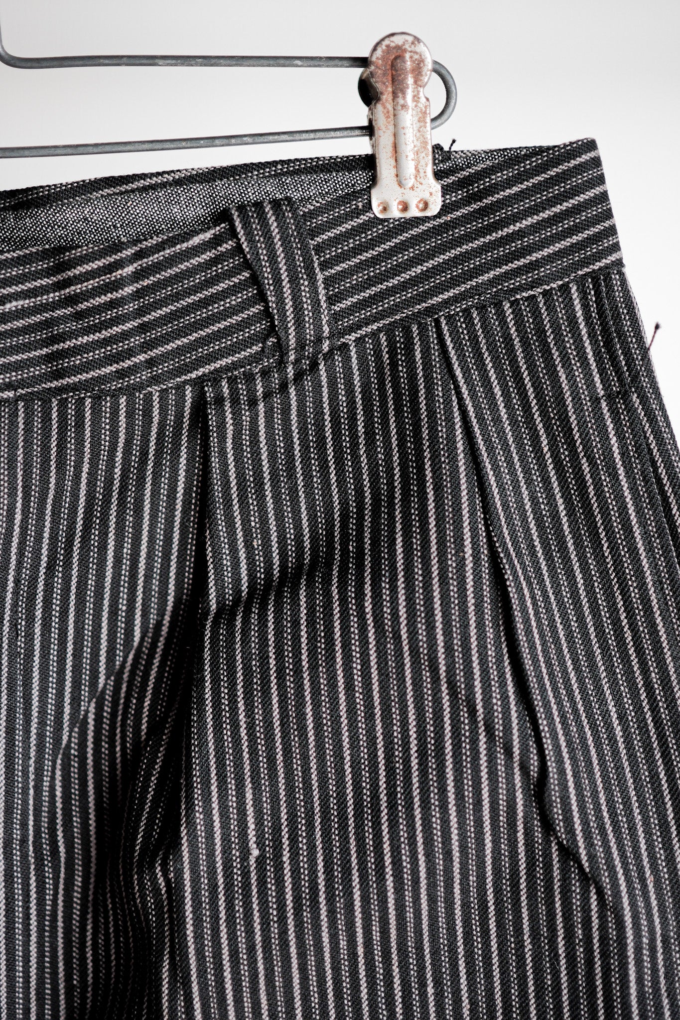 ［~40's］French Vintage Cotton Striped Work Pants "Dead Stock"
