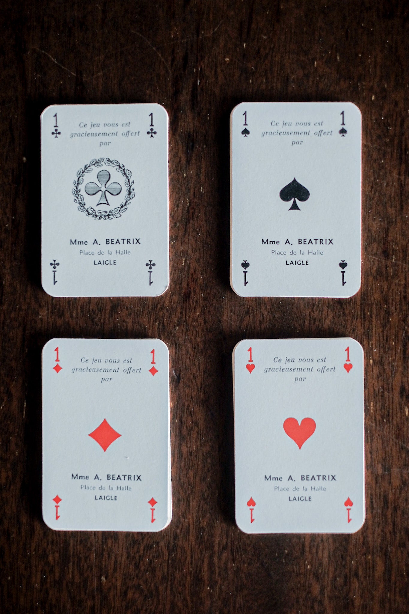 [~ 40 's] 프랑스 빈티지 놀이 카드 "르 몽 스미 첼"