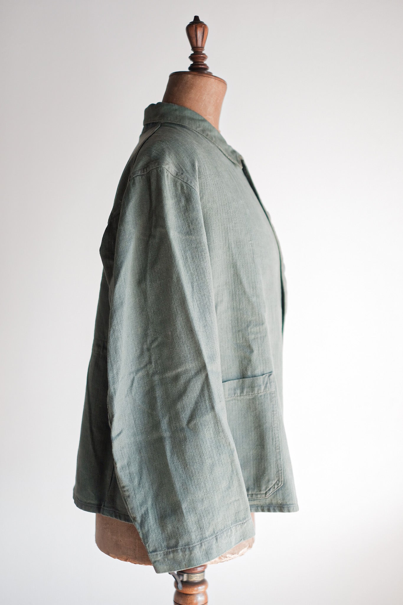 ［~30's］WW2 German Army Drillich Green HBT Linen Jacket