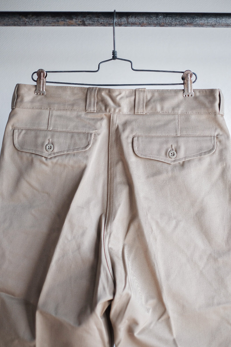 [~ 60's] กองทัพฝรั่งเศส M52 เสื้อกางเกงขนาดของ Chino ขนาด 80m "Dead Stock"