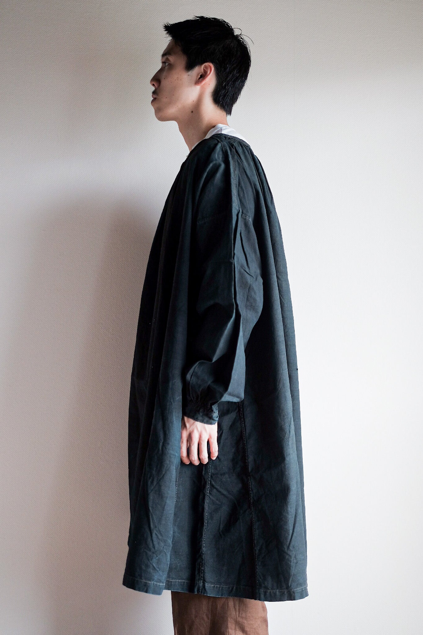 ［Early 20th C］French Antique Indigo Linen Smock "Biaude"
