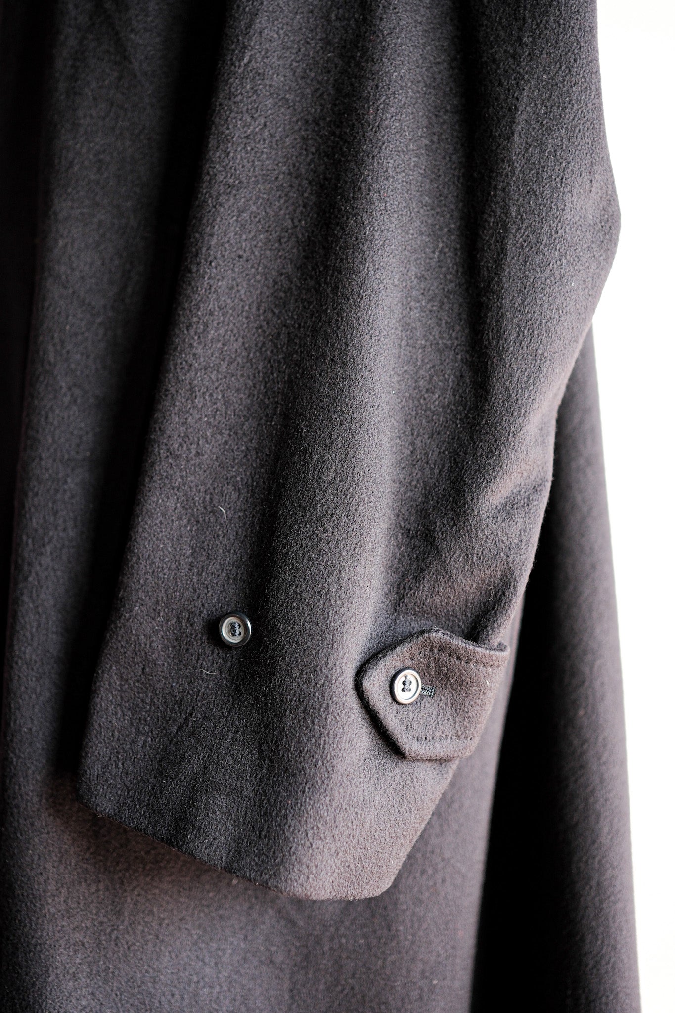 [〜90年代]復古Burberry的單一raglan balmacaan外套。60RX“純羊絨”