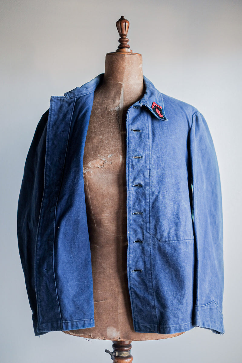 [~ 30's] แจ็คเก็ต French Vintage Indigo Metis Fireman