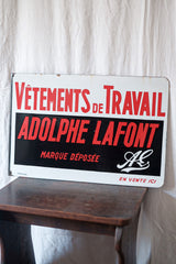 【~50's】French Vintage Enamel Plate "Adolphe Lafont"