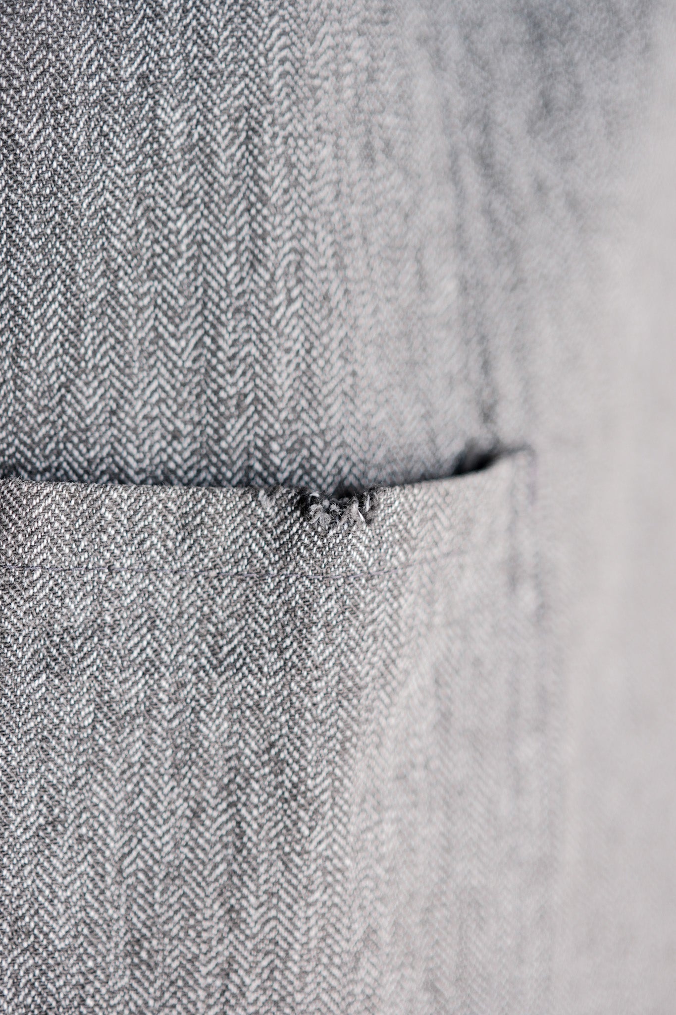 ［~50's］French Vintage Salt & Pepper Cotton HBT Lapel Work Jacket