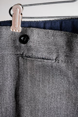 [~ 30's] French Vintage Salt & Pepper Cotton Twil ทำงานกางเกง "Dead Stock"