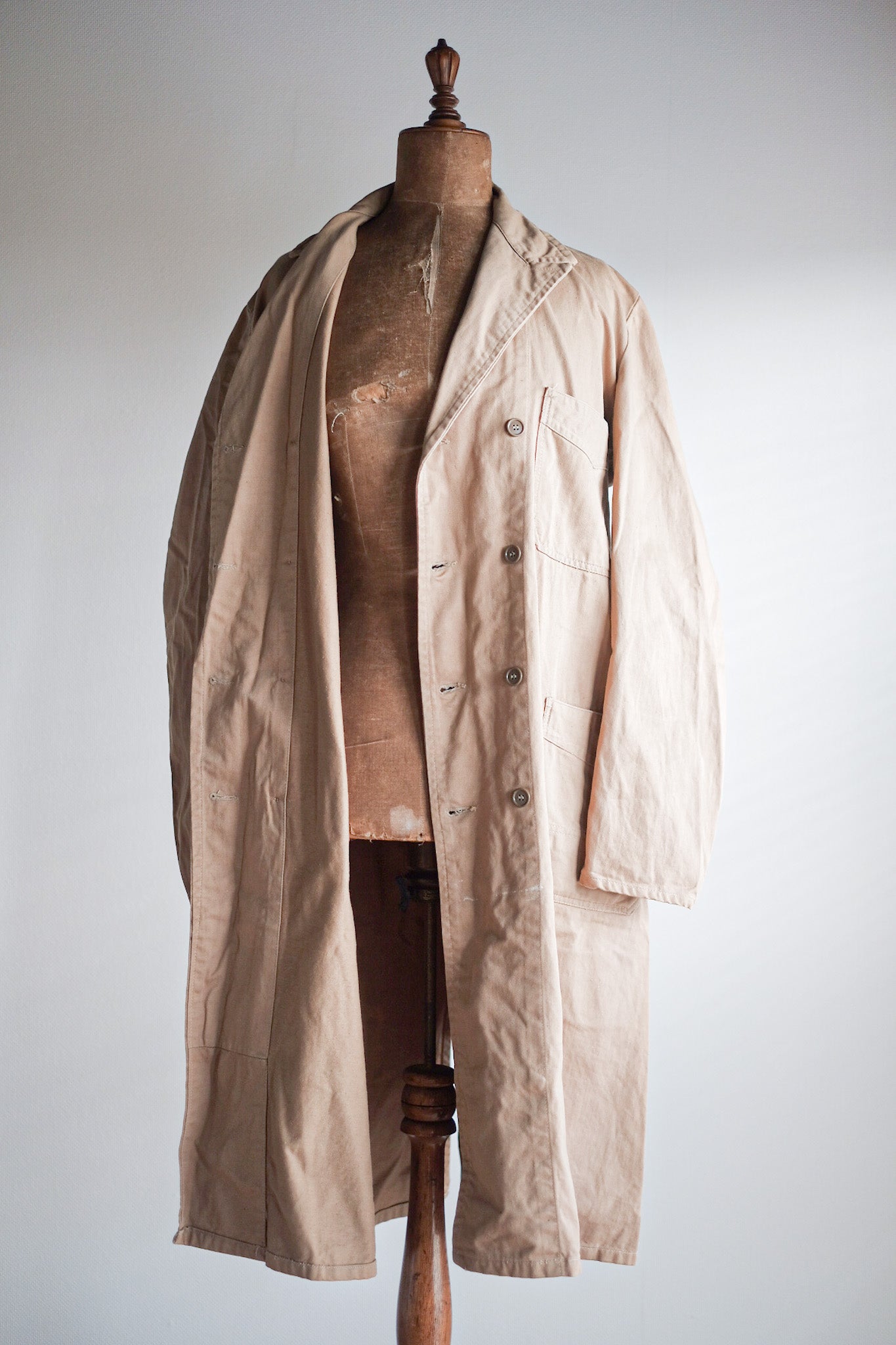 ［~50's］Dutch Vintage Double Breasted Cotton Work Coat