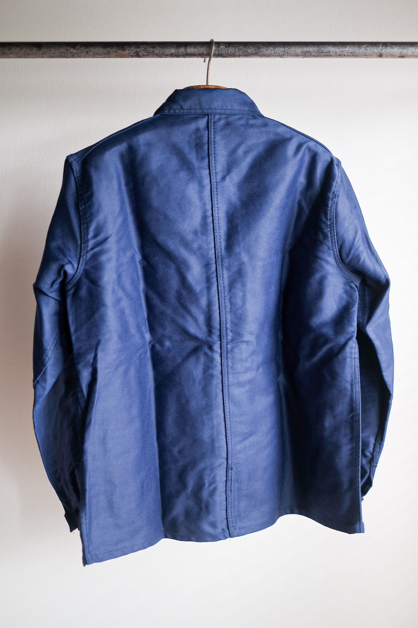 [〜60年代]法國復古藍色摩爾斯金屬夾克“ Dead Stock”