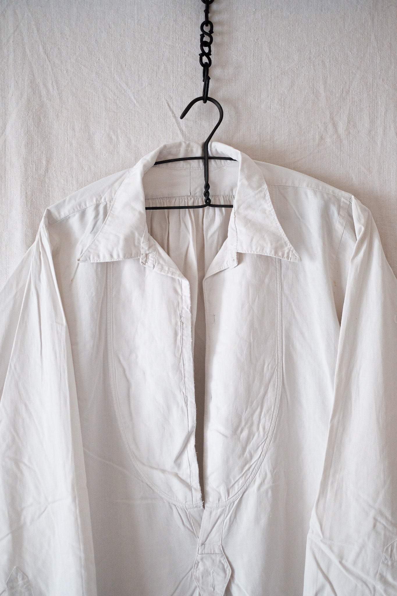 [Early 20th C] French Antique Cotton Shirt