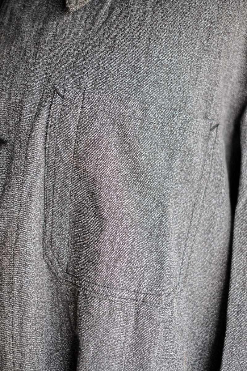 [~ 50's] French Vintage PTT Black Chambray Atelier Coat "Dead Stock"