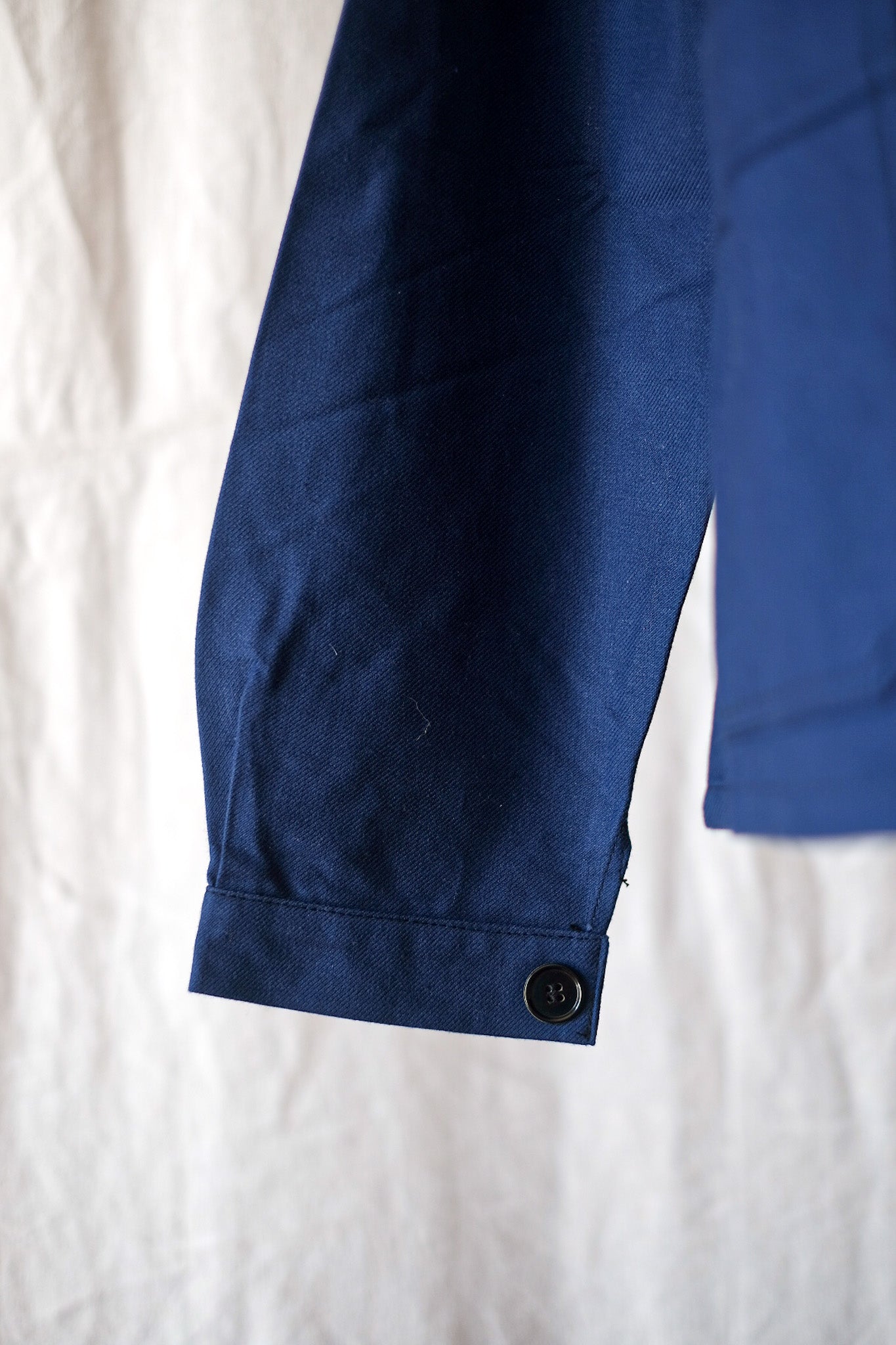 [~ 50's] French Vintage Blue Cotton Twil Work Jacket "Le Mont Stock" "Dead Stock"